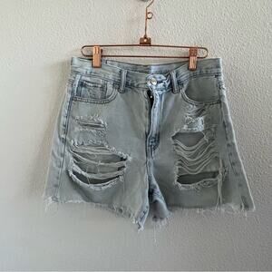 American Eagle Mom Short Heavy Distressed Shorts 6
